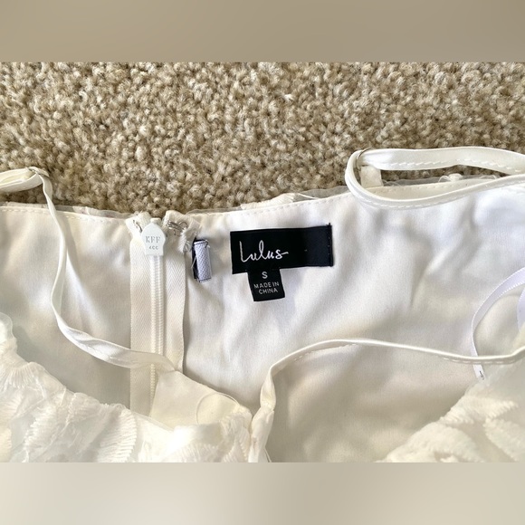 NWOT Lulus Forever Fanciful White Floral Embroidered High-Low Midi Dress Size S - Picture 12 of 12